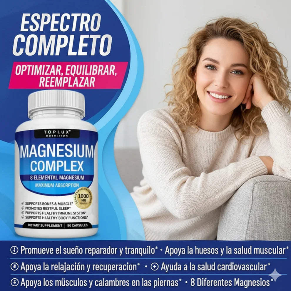 Magnesium Complex™ 💪 El poder natural 8 en 1 para tu energía, sueño y bienestar